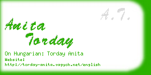 anita torday business card